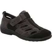 Rohde Herren Halbschuhe Slipper Leder Klettverschluss Rostock 1235, Größe:42 EU, Farbe:Grau