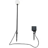 LINDBY LED-Solarleuchte Brindley, schwarz, Glas, IP65