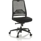 Hjh OFFICE Profi Bürostuhl PORTO ECO I Ergonomischer Schreibtischstuhl ohne Armlehnen Stoff / Netzstoff Schwarz Drehstuhl für Büro, Zuhause