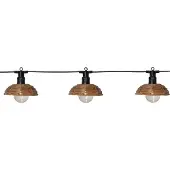 Star Trading 473-11, Leichte Dekorationskette, Schwarz, Braun, Polyvinylchlorid (PVC), Rattan, Ambiente, Ausrichtung, Universal, IP44