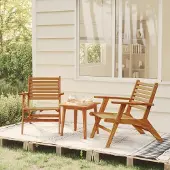 vidaXL Möbel Gartenstühle 2 Stk. Massivholz Akazie - Terrassenmöbel 316252