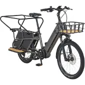 Prophete "Longtail - Urbanicer 4.0 inkl. 2 Sitzpolster" 9 Gang Shimano Cues Schaltwerk Kettenschaltung Mittelmotor 250 W Heck-Gepäckträger bis 80kg Zuladung, 10 Jahre Garantie auf den Rahmen