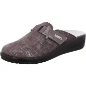 Rohde Damen Pantoffel Klett Hausschuh gemustert Stretch Catania 6165, Größe:42 EU, Farbe:Grau