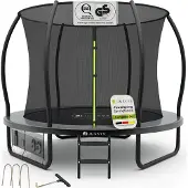 Juskys Trampolin SkyBounce S Ø 228 cm mit Sicherheitsnetz & Leiter
