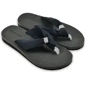 Brasileras Damen Zehensandalen mit rutschfester Sohle bequem schuhe strand/schwimmbad/stadt navy blau 37 EU - UBUDO