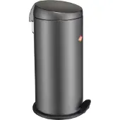 Wesco Abfalleimer CAPBOY Maxi in GRAPHIT matt mit Abfallvolumen 22 Liter / Treteimer