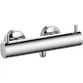 Kludi BOZZ Thermostat-Brausearmatur, Wandmontage, Temperaturwahlgriff, 352030538, Farbe: Chrom