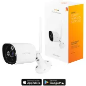 Hombli Smart-Outdoor-Kamera, IP-Sicherheitskamera, Draußen, Kabelgebunden, Wand- / Mast, Weiß, Patrone (Form)