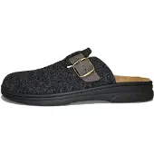 Algemare Herren Clogs Filz Pantolette grau von Größe 41 bis 46 Wechselfußbett