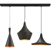 Bamyum Pendelleuchte 3 Flammige Metall E27 Schwarz Modern Lampe