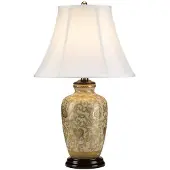 Elstead Lighting Zeitgenössische Schreibtischlampe Golddistel Porzellan 1 Licht E27