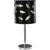 Licht-Erlebnisse Tischleuchte Schwarz 66,5 cm hoch E27 Nachttischlampe