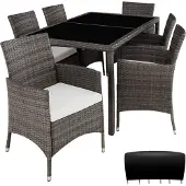 TecTake Rattan Sitzgruppe Porto für 6 Personen