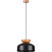 Sollux Pendelleuchte MARION Schwarz 1xE27 15W Holz/Stahl 130x29.5x29.5cm