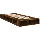 vidaXL Bettgestell Räuchereiche 90x200 cm Holzwerkstoff