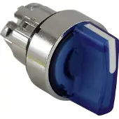 Schneider Electric Leuchtwahlschalter, Frontelement, Harmony XB4, Metall, 22mm, blau, für universelle LED, 3 Stellungen, Mitte rastend ZB4BK1563