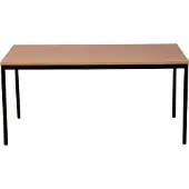 Proregal Schreibtisch Bear | HxBxT 75x200x80 cm | Schwarz | Rechteckig | Quadratfüße | Lackiert