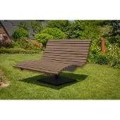 SCALANT Waldsofa Swing mit Auflage und Kissen, WPC-Latten, 360° drehbar