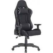 Dmora Gaming-Stühl Bundaberg, Gaming-Sessel für Erwachsene, Schreibtischstuhl, 57x72h124/134 cm, Schwarz