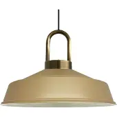Bamyum Pendelleuchte Asletl-Lock Hängelampe aus Metall Ø40 cm Beige Lampe