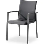 Sieger Gartenstuhl EXCLUSIV Lagos LBH 58x63x89 cm grau Stapelstuhl Klappstuhl