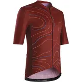 Gist PEAK Fahrradtrikot rot, leicht, atmungsaktiv, mit 3 Rückentaschen und Reißverschluss