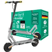 EGRET E-Scooter mit Straßenzulassung (ABE), 18,6 kg leicht, 30 km Reichweite, 9" Luftreifen, 2x Federung, Blinker, 100 kg Traglast, App – Ey! 3