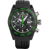 Locman 0218C09A-CGCBNKS2K Italy Herrenuhr Stealth Carbon Chronograph schwarz/grün Ref. 0218