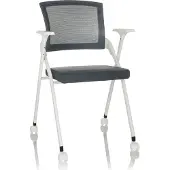 Hjh OFFICE Klappstuhl PRIORITY II W Stoff / Netzstoff Beistellstuhl Gästestuhl Stuhl klappbar bis 150 kg belastbar