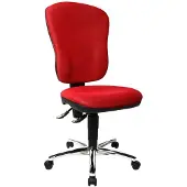 Topstar Bürostuhl Steel Point 80, 8189 BB2 Stoff rot, Gestell chrom