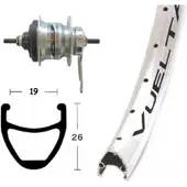 Winora Bike-Parts Laufrad Hinterrad 28x1.75 Zoll mit Rücktrittbremse Shimano 7-Gang ....