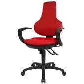 Topstar Bürostuhl Ergo Point SY, EP02BB2 Stoff rot, Gestell schwarz