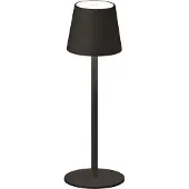 Fischer Leuchten LED Tischleuchte, Touchdimmer, Akku, sandschwarz, H 38 cm