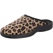 Rohde Hausschuhe Vaasa 2306 Damen Linen / Brown / Black-Schuhgröße 37