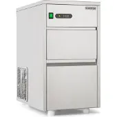 Klarstein Eiswürfelmaschine, Profi Ice Maker, Eiswürfelbereiter für Klare Eiswürfel, Eiswürfelmaschine für Gastro & Zuhause, Leise Eiswürfelmaschine Groß mit Eiswürfelbehälter, 145W, 20 kg/Tag, Silber