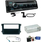 Kenwood KDC-BT760DAB Bluetooth DAB Einbauset für EOS Polo Caddy Amarok Scirocco