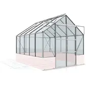 Vitavia Gewächshaus "Cassandra 8300" aluminium eloxiert 8,3 m² ohne Sockelmauer, 3 mm ESG