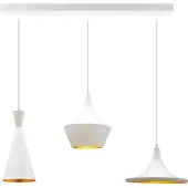 Bamyum Pendelleuchte 3 Flammige Metall E27 Weiß Modern Lampe