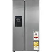 Exquisit Side by Side | SBS5520-CF-040E inoxlook | 513 l Nutzinhalt | Eiswürfelspender | Festwasseranschluss | 39 dB | Energieklasse E | Edelstahloptik