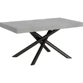 Itamoby Ausziehbarer Tisch 90x160/264 cm Famas Cemento Anthrazit Gestell