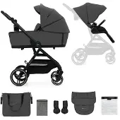Kinderkraft YOXI 2-in-1 Kinderwagen bis 27 kg - Babywanne & Sportaufsatz - leicht - pannensichere Räder - TRAVEL SYSTEM - Grau