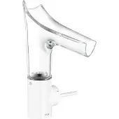 Hansgrohe Waschtisch-Einhebelmischer Axor Starck V 140 m Glasausl., unverschließ Abl.garn, weiß