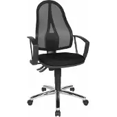Topstar Bürostuhl Point 60 Netz Plus G200 Stoff schwarz Gestell chrom