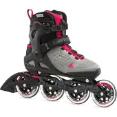 Rollerblade Macroblade 90 W, Erwachsene, Weiblich, Schwarz, Grau, Pink, Einfarbig, Hoher Stiefel, Schwarz, Pink, Durchscheinend
