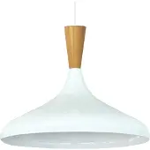 Bamyum Pendelleuchte Champion Weiß Holz, Hängelampe