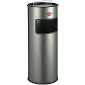 Wesco 150601-03 Standascher 30 in NEUSILBER mit Sieb und 30 Liter Abfallvolumen / Mülleimer / Ascher