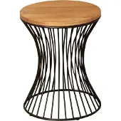 Natur24 Couchtisch 40x50 Maria Rund Eiche Metall