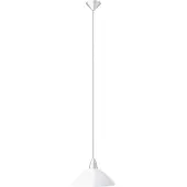 Brilliant Pendelleuchte Logo | dekorative Pendelleuchte | Metall/Kunststoff | weiß | höhenverstellbar | 1x E27 max. 60 W