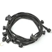 SPICELITE Illu-/Partylichterkette 50m - Außenlichterkette schwarz - 50x E27 Schraubfassung