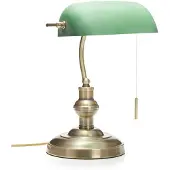 LINDBY Schreibtischlampe Milenka , bronze / altmessing, für Wohn- / Esszimmer, Metall, Antik, Tischlampe